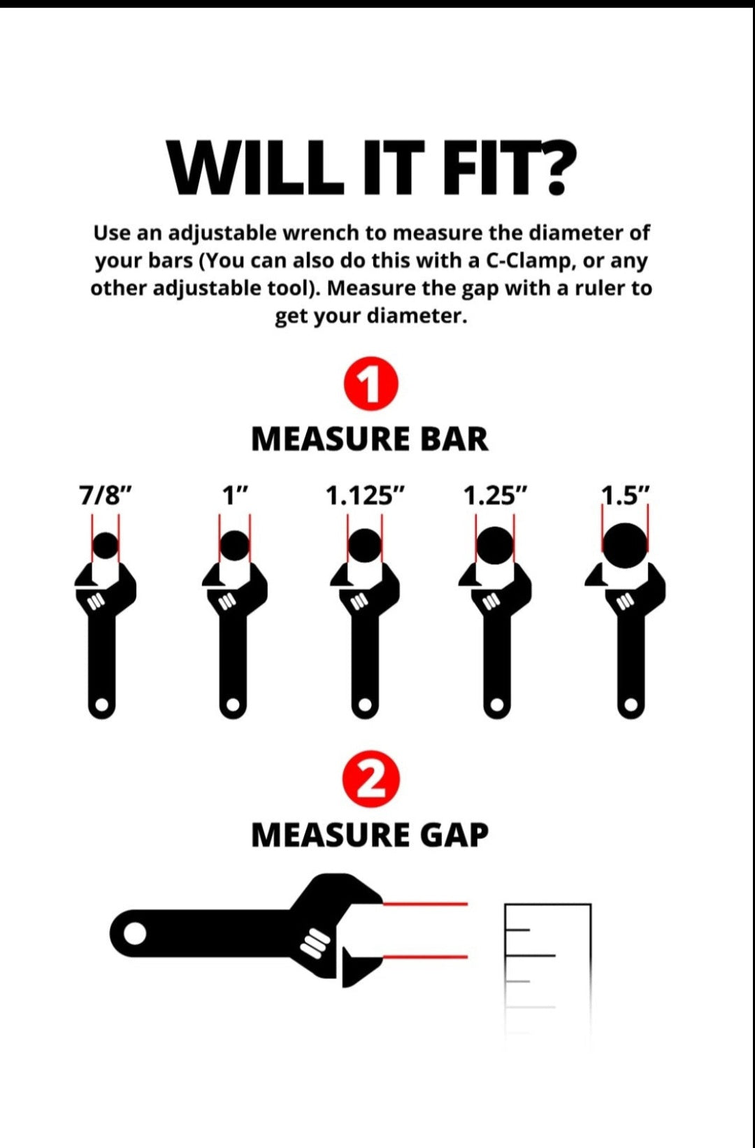 Handlebar holster 1.5 or up to 2" ring adapter